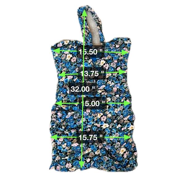 NWT* More to Come Maggie Twist Mini Dress in Blue Floral - Women's Large - Picture 7 of 9